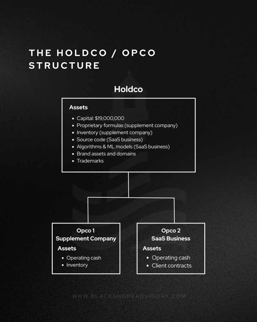 using a holding company to protect assets diagram